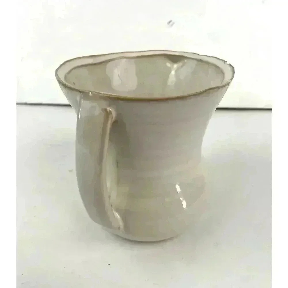 Small‎ Ceramic Vase Pottery With Handles Beige 5